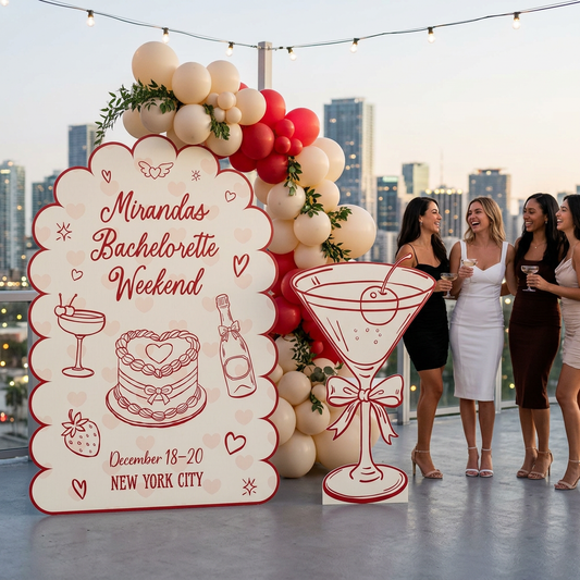 Coquette Bachelorette Weekend Party Backdrop Set - display 1