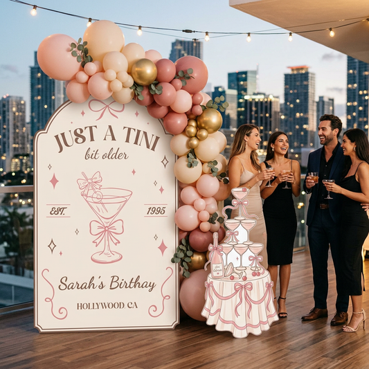 Just a Tini Bit Older Birthday Party Backdrop Set - display 1