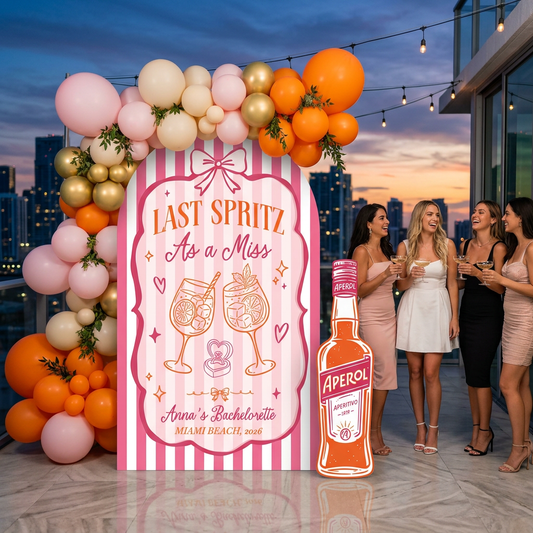 Last Spritz as a Miss Bachelorette Backdrop Set - display 1