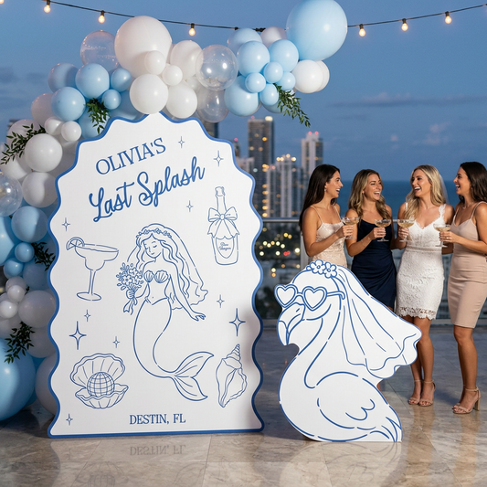 Last Splash Bachelorette Party Backdrop Set - display 1