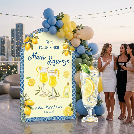 Main Squeeze Lemon Bridal Shower Backdrop Set - display 1