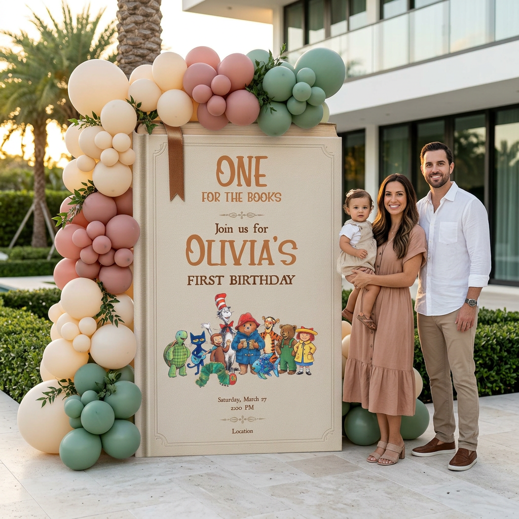One for the Books Storybook Backdrop (Ivory Classics)