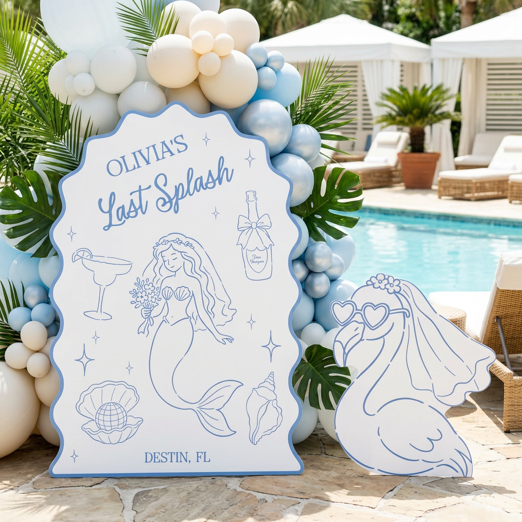 Last Splash Bachelorette Party Backdrop Set - display 2