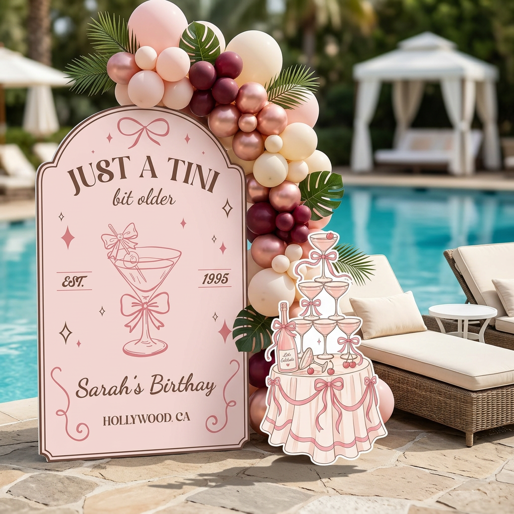 Just a Tini Bit Older Birthday Party Backdrop Set - display 2