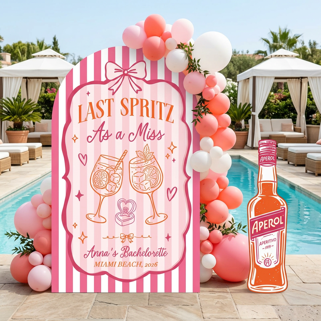 Last Spritz as a Miss Bachelorette Backdrop Set - display 2