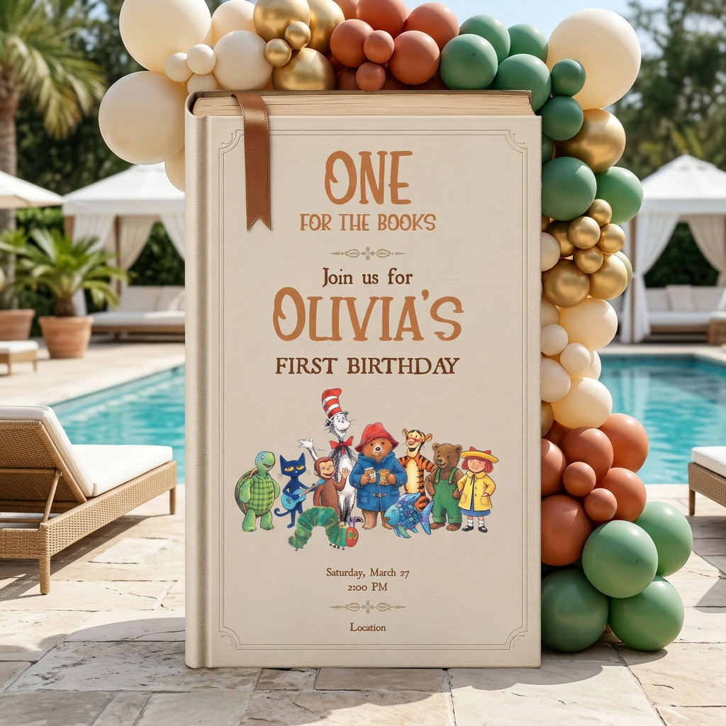 One for the Books Storybook Backdrop (Ivory Classics)