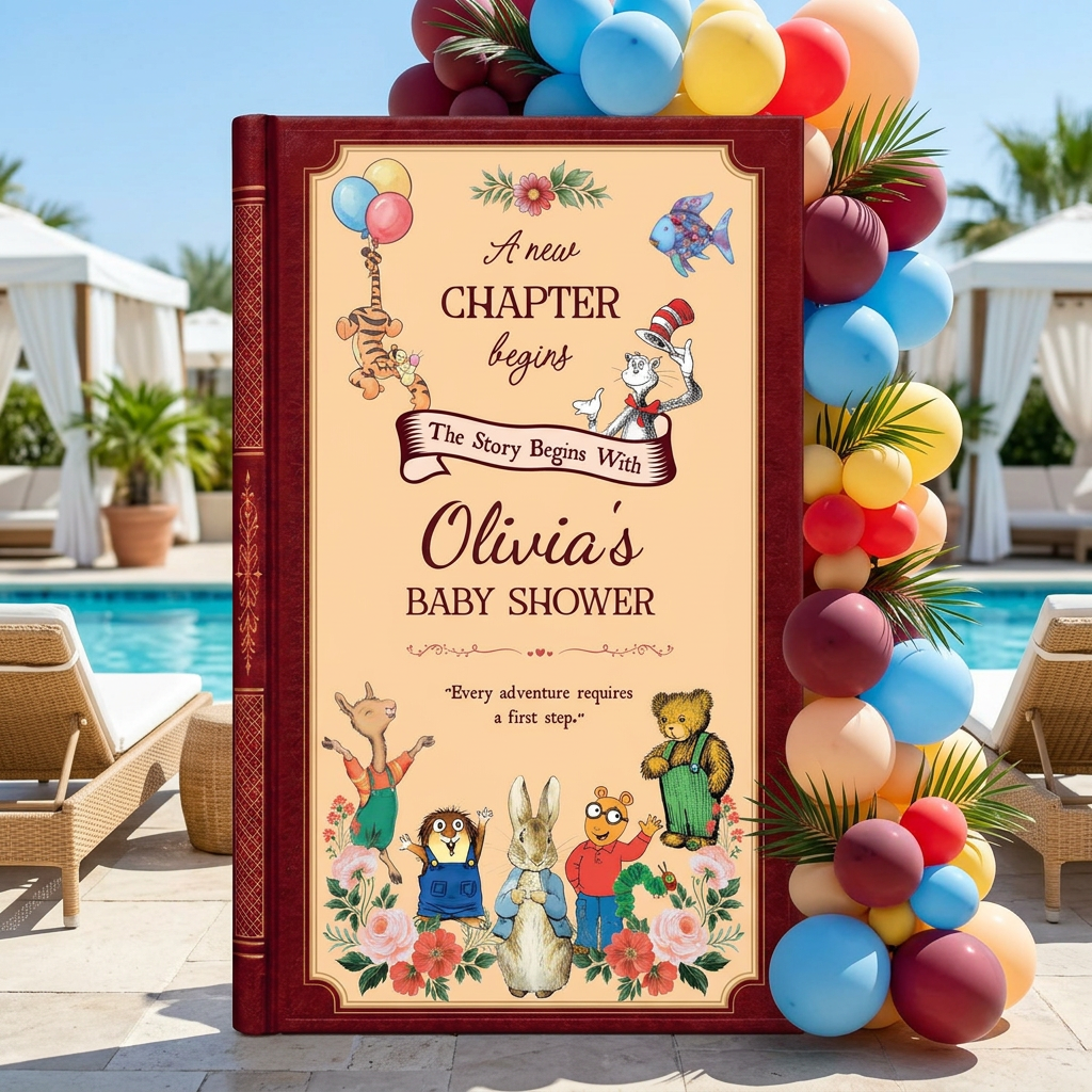 A New Chapter Begins Storybook Backdrop (Buttercream Chapter)