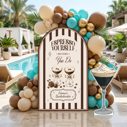 Espresso Yourself Bachelorette Party Backdrop Set - display 2