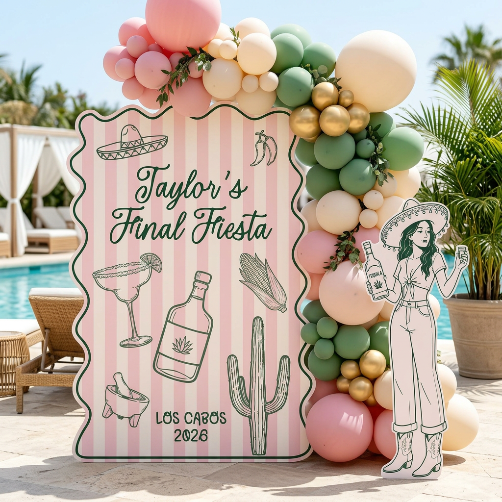 Final Fiesta Bachelorette Party Backdrop Set - display 2