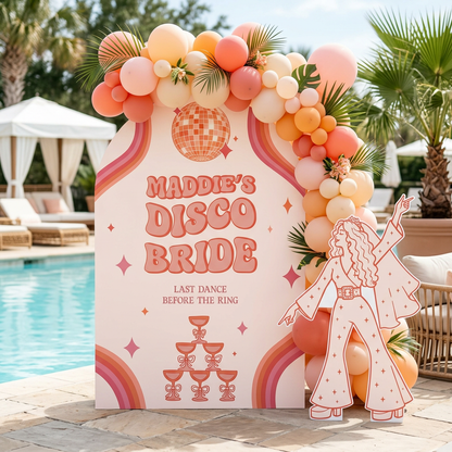 Disco Bride Bachelorette Party Backdrop Set - display 2
