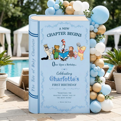 One for the Books Storybook Backdrop (Powder Blue Tale)