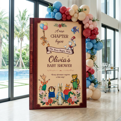 A New Chapter Begins Storybook Backdrop (Buttercream Chapter)
