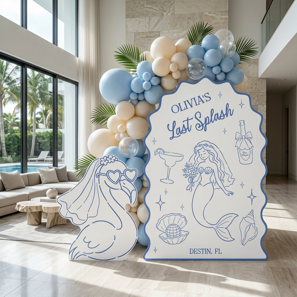 Last Splash Bachelorette Party Backdrop Set - display 3