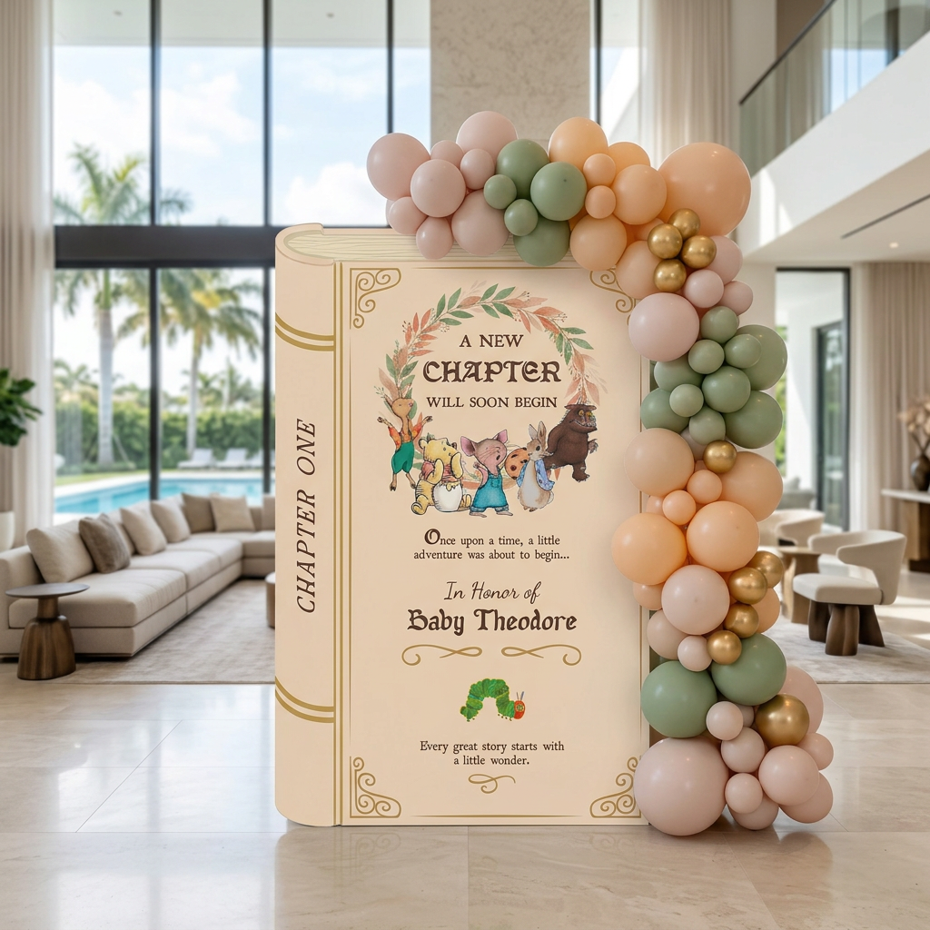 A New Chapter Begins Storybook Backdrop (Chapter One Ivory)