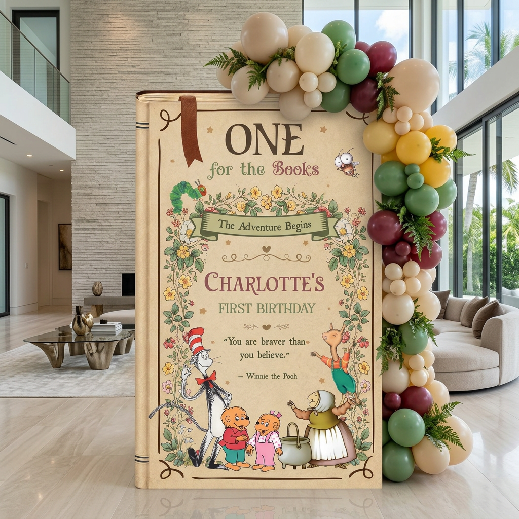 One for the Books Storybook Backdrop (Botanical Garden)