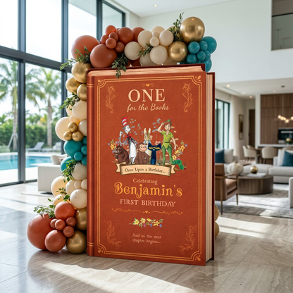 One for the Books Storybook Backdrop (Crimson Tale)