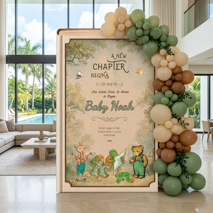 A New Chapter Begins Storybook Backdrop (Woodland Sage)