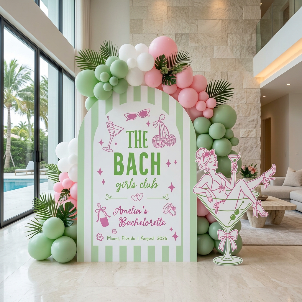 Bach Girls Club Bachelorette Party Backdrop Set - display 3
