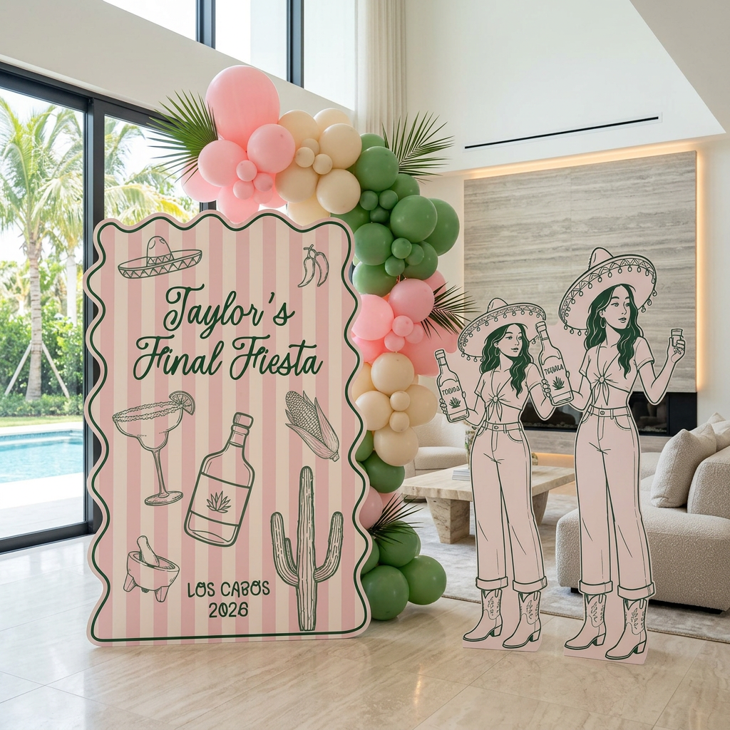 Final Fiesta Bachelorette Party Backdrop Set - display 3