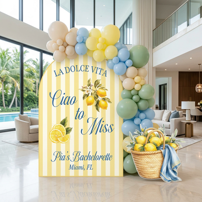Ciao to Miss Italian Lemon Bachelorette Backdrop Set - display 3