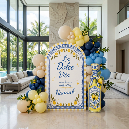 La Dolce Vita Italian Lemon Bridal Shower Backdrop Set - display 3