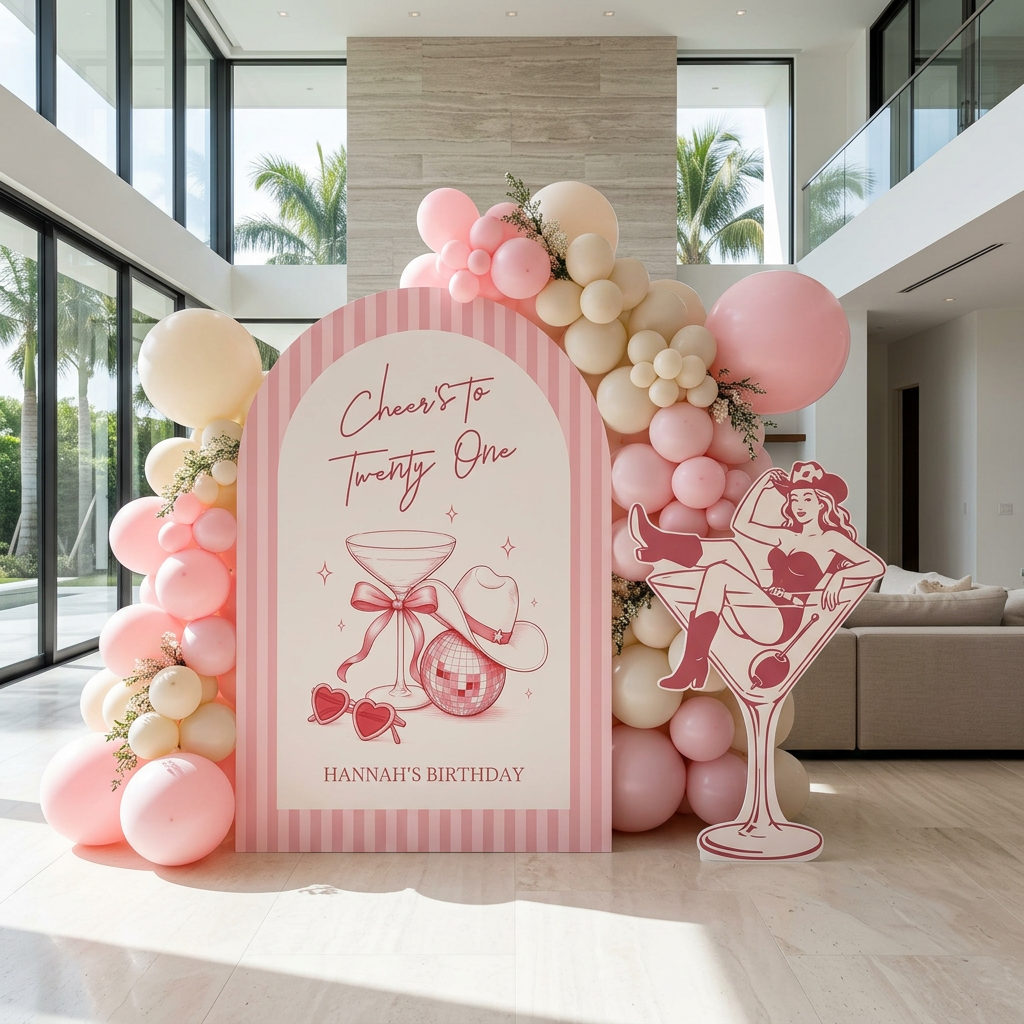 Cheers to Twenty One Cowgirl Birthday Prop Set - display 3
