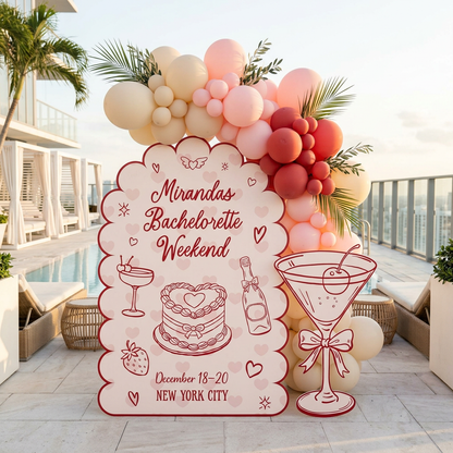 Coquette Bachelorette Weekend Party Backdrop Set - display 4