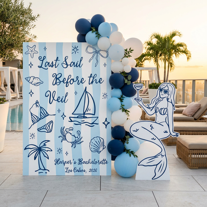 Last Sail Before the Veil Bachelorette Backdrop Set - display 4