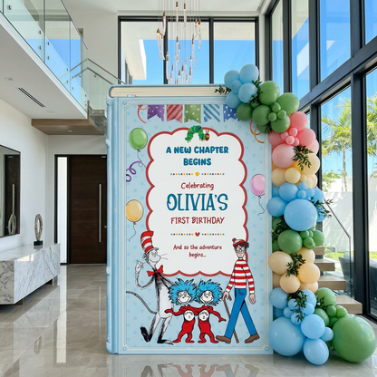 One for the Books Storybook Backdrop (Polka Dot Party)