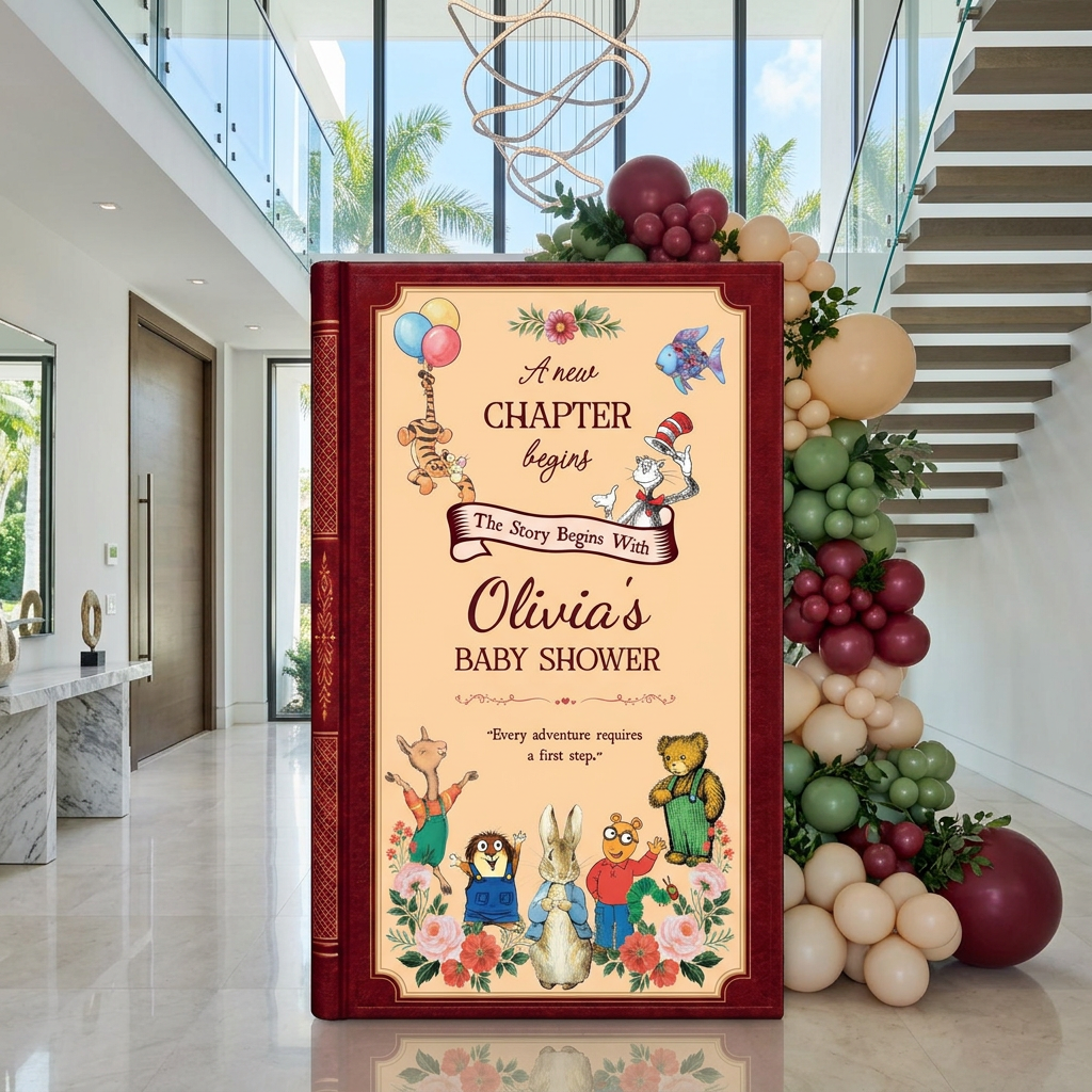 A New Chapter Begins Storybook Backdrop (Buttercream Chapter)