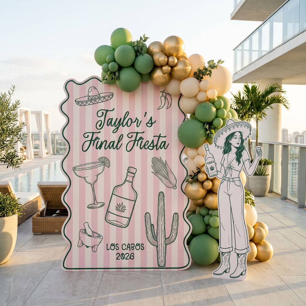 Final Fiesta Bachelorette Party Backdrop Set - display 4