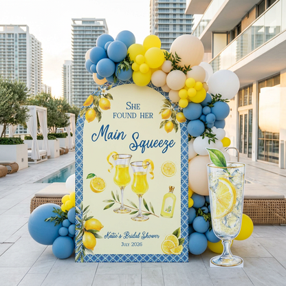 Main Squeeze Lemon Bridal Shower Backdrop Set - display 4