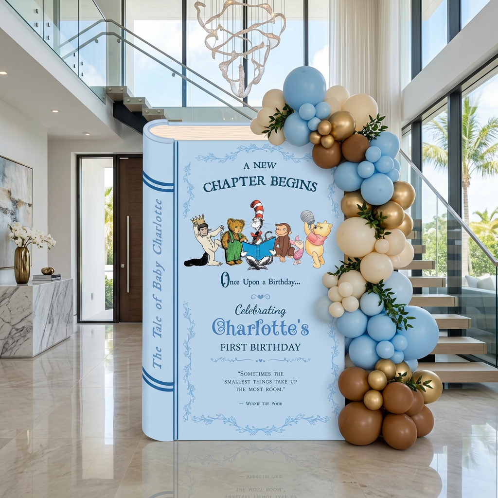 One for the Books Storybook Backdrop (Powder Blue Tale)