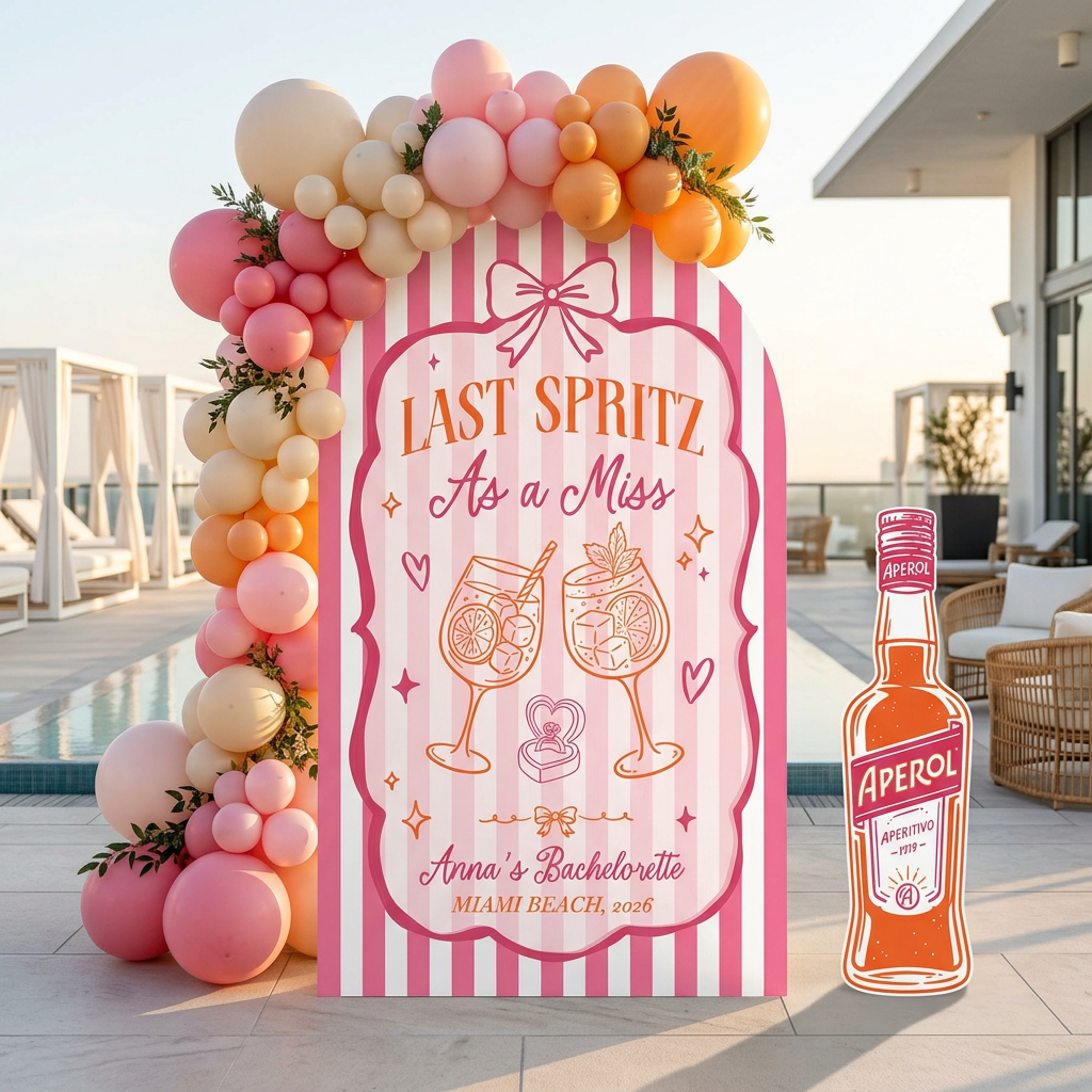 Last Spritz as a Miss Bachelorette Backdrop Set - display 4