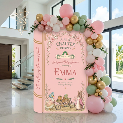 A New Chapter Begins Storybook Backdrop (Sage & Rose)