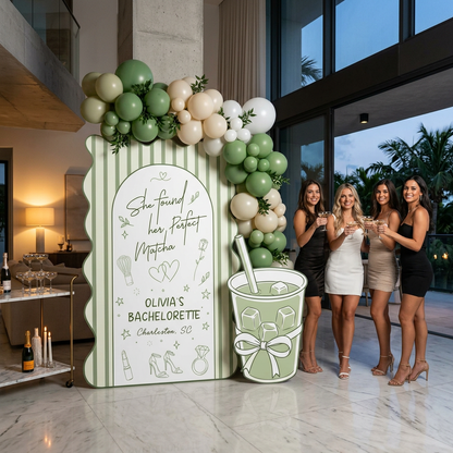 She Found Her Perfect Matcha Bachelorette Backdrop Set - display 5