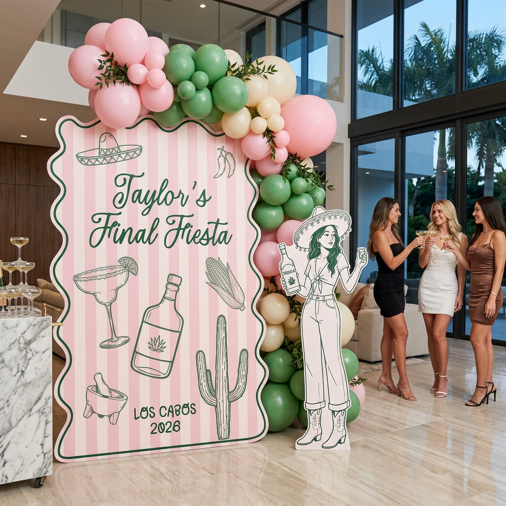 Final Fiesta Bachelorette Party Backdrop Set - display 5