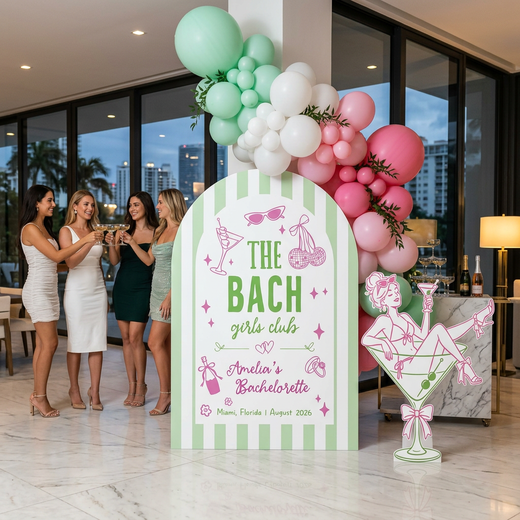 Bach Girls Club Bachelorette Party Backdrop Set - display 5