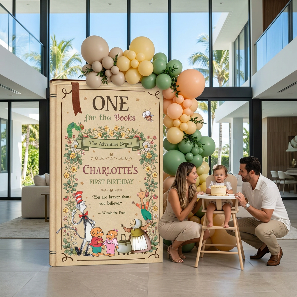 One for the Books Storybook Backdrop (Botanical Garden)