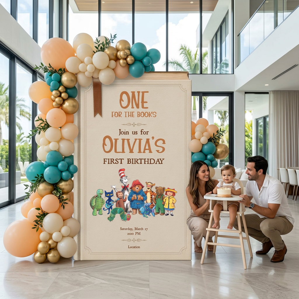 One for the Books Storybook Backdrop (Ivory Classics)