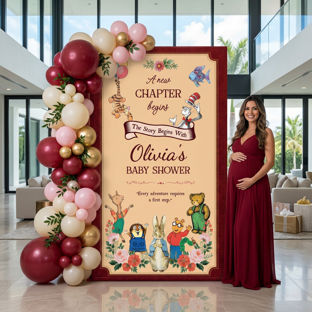A New Chapter Begins Storybook Backdrop (Buttercream Chapter)