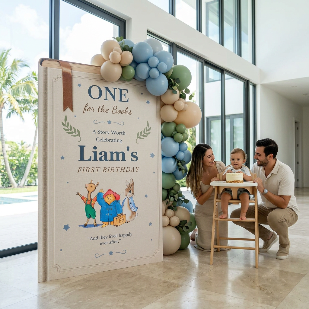 One for the Books Storybook Backdrop (Sky Blue Classics)