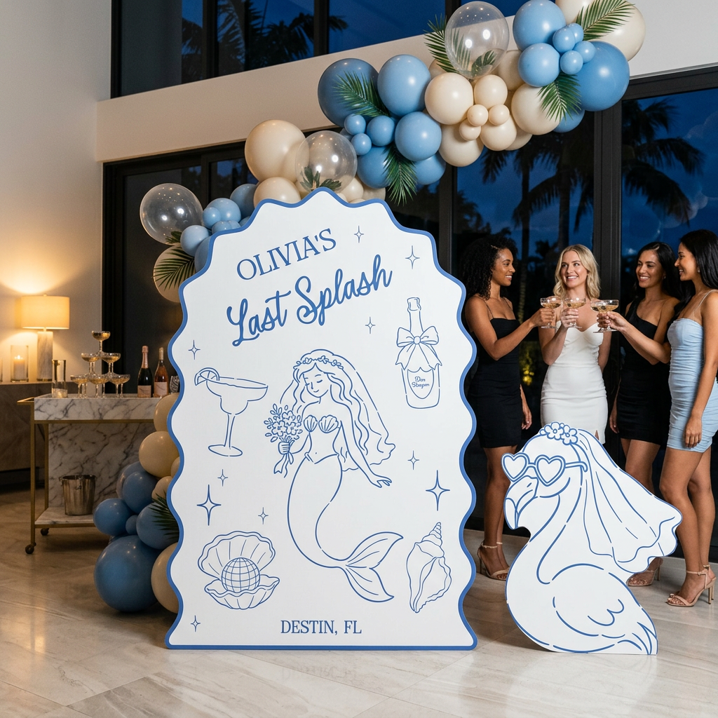 Last Splash Bachelorette Party Backdrop Set - display 5