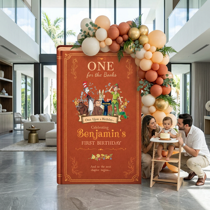 One for the Books Storybook Backdrop (Crimson Tale)