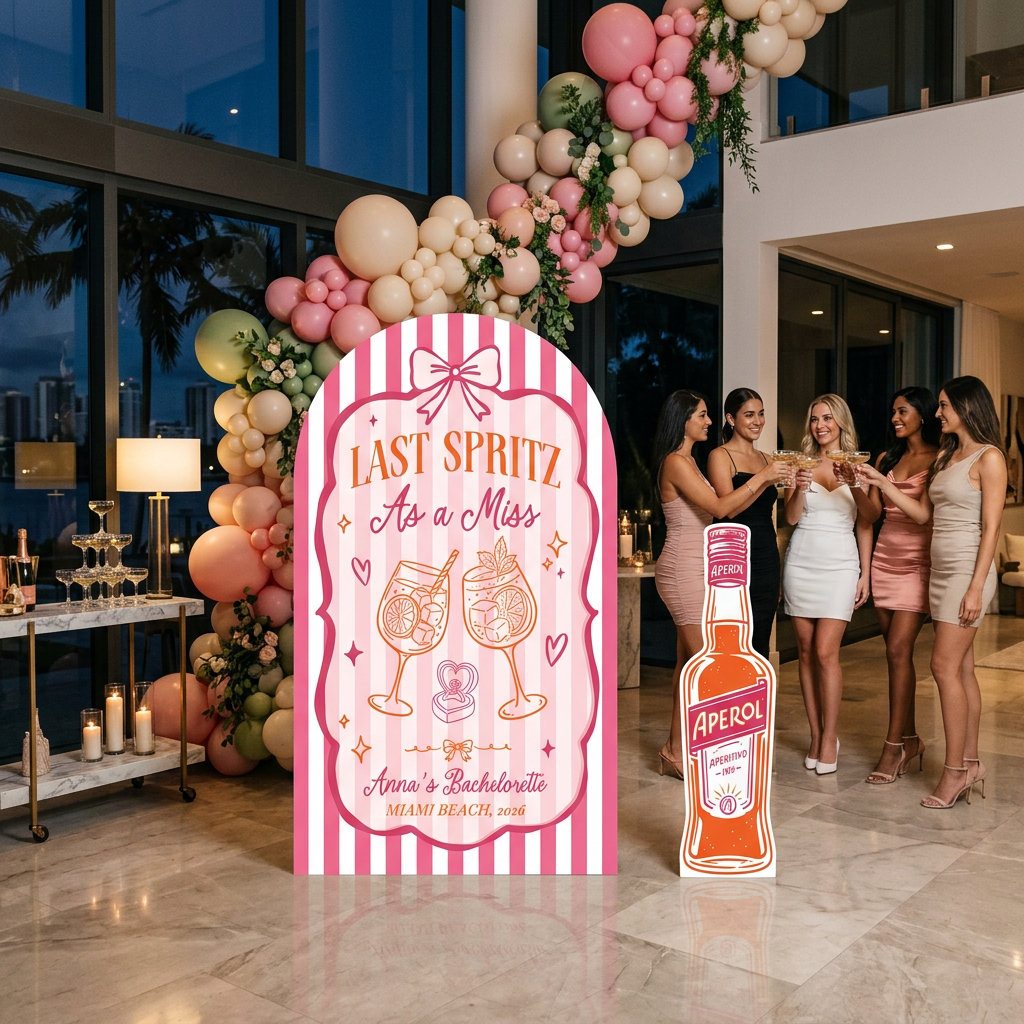 Last Spritz as a Miss Bachelorette Backdrop Set - display 5